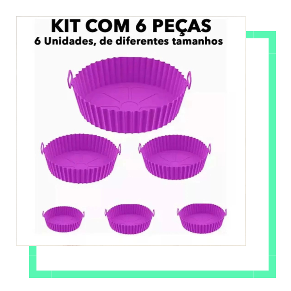 Conjunto de Capas Protetoras de Silicone para Air Fryer