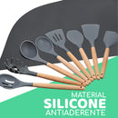 PRETO - 19 peças - Conjunto de Utensílios de Cozinha Completo