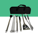 Conjunto de Churrasco 9 Peças Inox Profissional C/ Bolsa - BM-F1026
