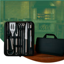 Conjunto de Churrasco 9 Peças Inox Profissional C/ Bolsa - BM-F1026