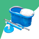 4 LITROS MOP GIRATÓRIO Limpeza Fácil Cesto Inox - Azul