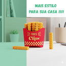 Conjunto de Prendedor de Saco modelo Batata Frita – Clipe de Vedação para Embalagens 12 unidades